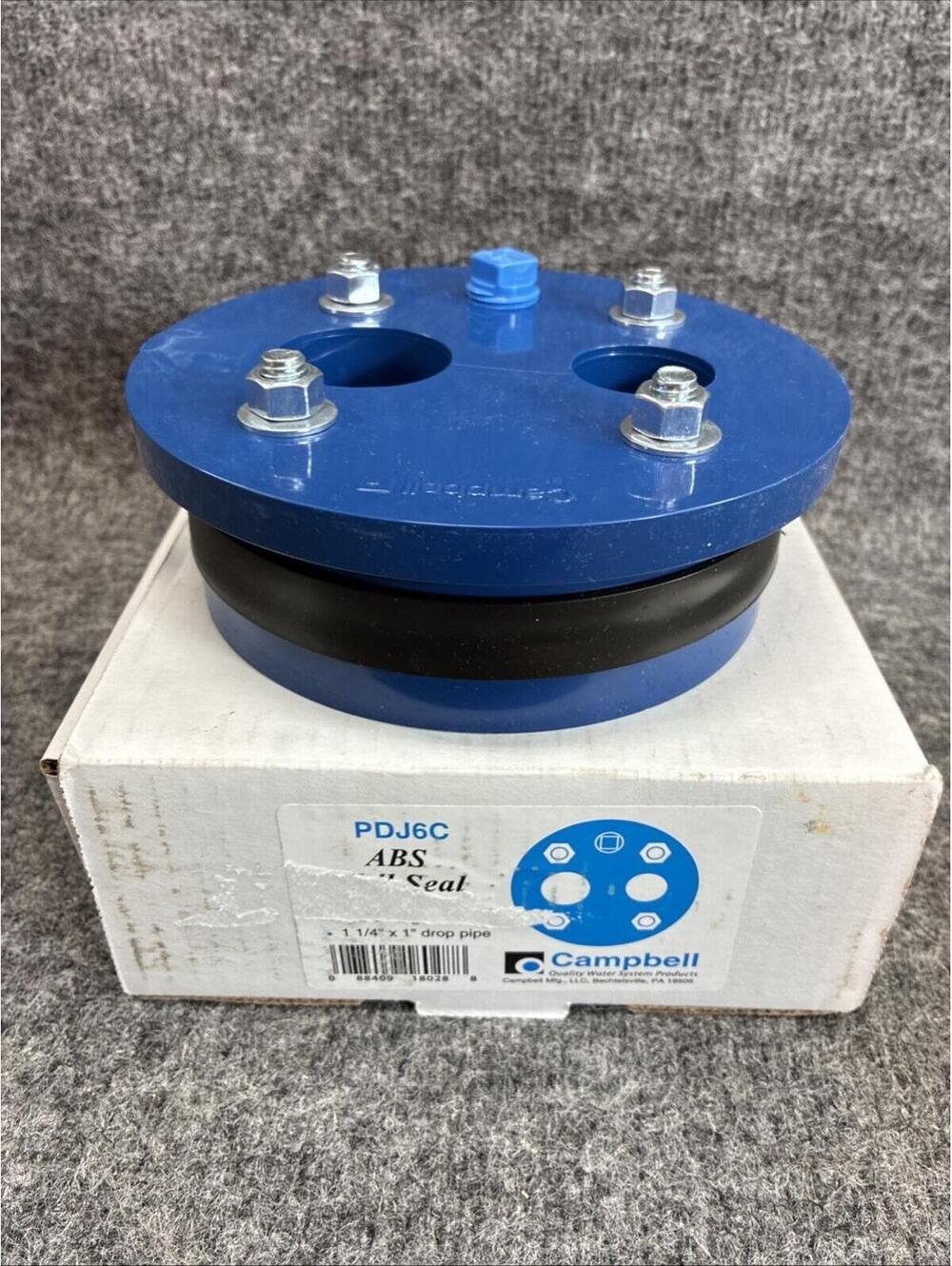 CAMPBELL Well Seal 1-1/4in ABS Plastic PDJ6C